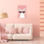 Fun Cat Poster with Heart-Shaped Sunglasses Art