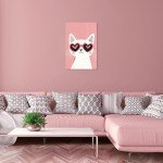 Fun Cat Poster with Heart-Shaped Sunglasses Art