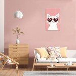 Fun Cat Poster with Heart-Shaped Sunglasses Art
