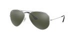 Ray-Ban Classic Aviator Sunglasses - Silver/Grey Mirror
