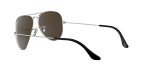 Ray-Ban Matte Silver Polarized Aviator Sunglasses