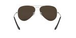Ray-Ban Matte Silver Polarized Aviator Sunglasses