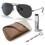 Ray-Ban Total Black Polarized Aviator Sunglasses