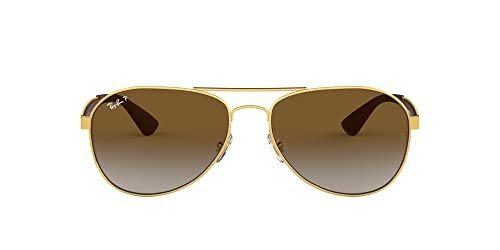 Ray-Ban RB3549 Gold Polarized Aviator Sunglasses