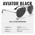 Ray-Ban Total Black Polarized Aviator Sunglasses
