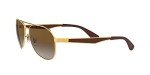 Ray-Ban RB3549 Gold Polarized Aviator Sunglasses
