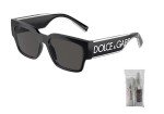 Dolce & Gabbana DG6184 Black Square Sunglasses for Men