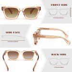 FEISEDY Polarized Chunky Square Sunglasses for All