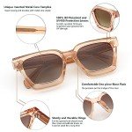 FEISEDY Polarized Chunky Square Sunglasses for All