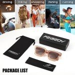 FEISEDY Polarized Chunky Square Sunglasses for All