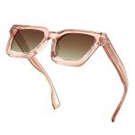 FEISEDY Polarized Chunky Square Sunglasses for All