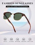 AEVOGUE Polarized Semi Rimless Retro Sunglasses