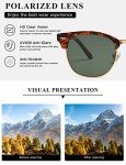 AEVOGUE Polarized Semi Rimless Retro Sunglasses