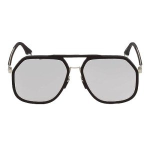 Fendi Men's Smoke Mirror Navigator Sunglasses