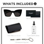 Saint Laurent Cat-Eye Sunglasses with Eyewear Kit