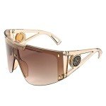 FEISEDY Oversized Wrap Shield Sunglasses - Champagne