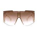 FEISEDY Oversized Wrap Shield Sunglasses - Champagne