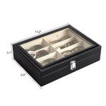 Leather Sunglasses Organizer with 8 Slots