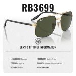 Ray-Ban RB3699 Square Sunglasses with Eyewear Kit