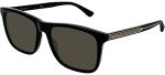 Gucci GG0381S Black Polarized Rectangular Sunglasses