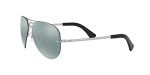 Ray-Ban Silver Green Mirrored Aviator Sunglasses