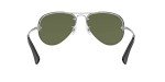 Ray-Ban Silver Green Mirrored Aviator Sunglasses