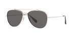 Oliver Peoples RIKSON Silver Sunglasses with Blue Lenses