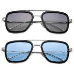Tony Stark Polarized Aviator Sunglasses - 2 Pack