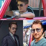 Tony Stark Polarized Aviator Sunglasses - 2 Pack