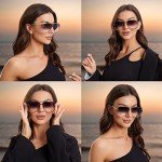 VIVIENFANG Trendy Oversized Aviator Sunglasses for Women