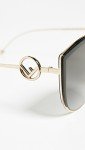 Fendi Women's Cat Eye Sunglasses in Black/Grey