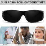 Myiaur Cat.4 Polarized Dark Sunglasses for Over Glasses