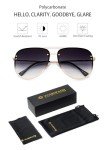 VIVIENFANG Trendy Oversized Aviator Sunglasses for Women