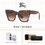 Burberry Kitty 49MM Brown Gradient Square Sunglasses