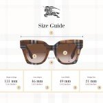 Burberry Kitty 49MM Brown Gradient Square Sunglasses