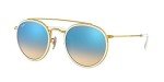 Ray-Ban Double Bridge Round Sunglasses - Gold/Brown