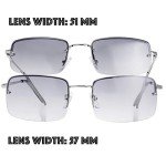 Stylish Minimalist Rectangular Clear Sunglasses with Case