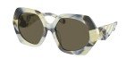Tory Burch Horn Brown Hexagonal Sunglasses + Kit