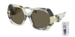 Tory Burch Horn Brown Hexagonal Sunglasses + Kit
