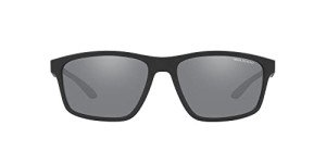 Armani Exchange Men's Matte Black Square Sunglasses
