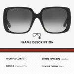 Gucci GG0632S Oversize Square Designer Sunglasses