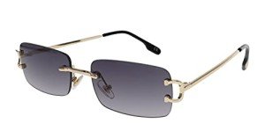 Flawless Gold Rimless Clear Lens Eyeglasses