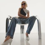 Quay Women's Black Square Sunglasses with UV Protection