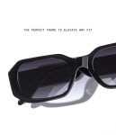 Quay Women's Black Square Sunglasses with UV Protection