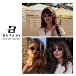 Butaby Retro Oval Designer Sunglasses - UV400 Protection
