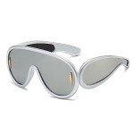 Trendy Oversized Silver Mirrored Sunglasses for All