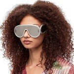 Trendy Oversized Silver Mirrored Sunglasses for All