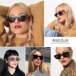Baililai Trendy Rectangle Sunglasses with UV Protection