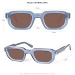 Baililai Trendy Rectangle Sunglasses with UV Protection