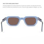 Baililai Trendy Rectangle Sunglasses with UV Protection
